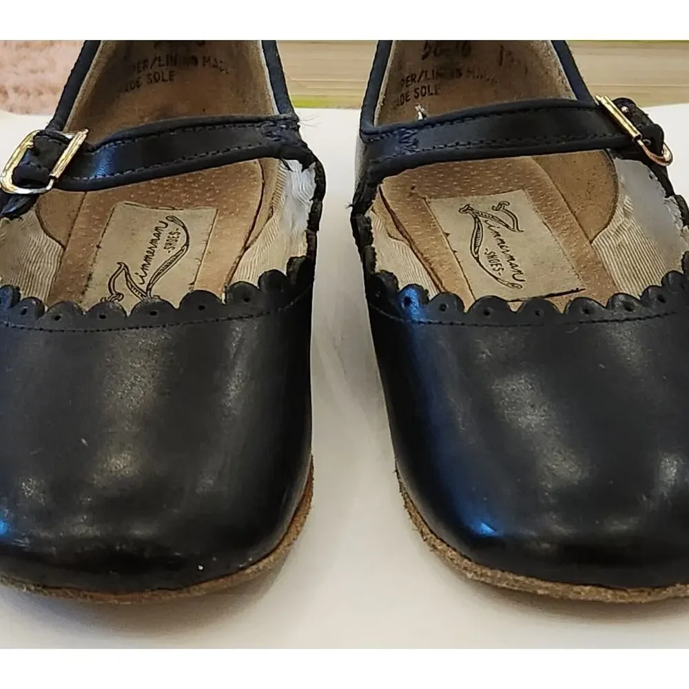Navy Scalloped Mary Jane ZIMMERMAN Dress Party‎ Shoes Size 12c